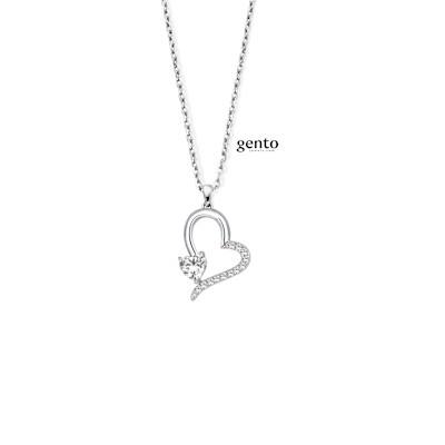 Gento - Halsketting met hanger - Hartje - VL154/45