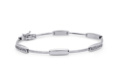 Armband 18kt wit goud met briljant Armband 18kt wit goud met briljant