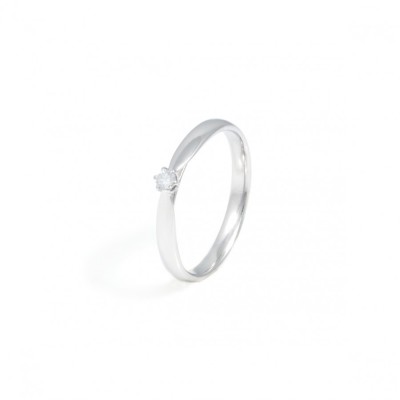 Solitair - verlovingsring 18kt wit goud - 597685 - briljant 0,10ct Solitair - verlovingsring 18kt wit goud - 597685 - briljant 0,10ct