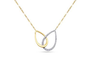 Giorgio Visconti - collier - 18kt geel goud met briljant - GH40276 Giorgio Visconti - collier - 18kt geel goud met briljant - GH40276