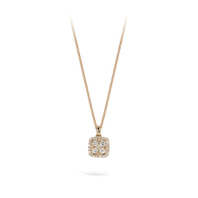 Ketting met hanger 18kt rood goud met briljant - PWL1063R Ketting met hanger 18kt rood goud met briljant - PWL1063R