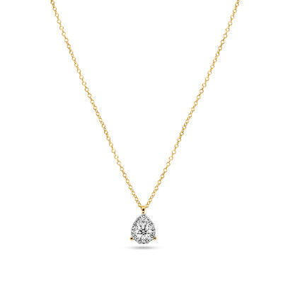 Halsketting met hanger in 18kt wit en geel goud - E10C0323B Halsketting met hanger in 18kt wit en geel goud - E10C0323B