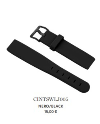 CINTSWLJ005 - Zwart rubberen band voor Liu Jo smartwatch