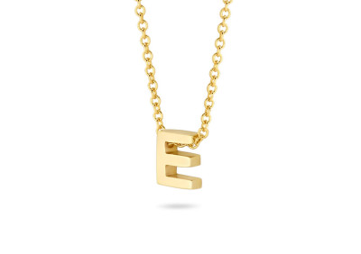 Blush - Halsketting met letter in 14kt geel goud - 3155YGO-E