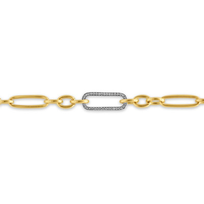 Armband in 18kt wit en geel goud met briljant - B21A21001B