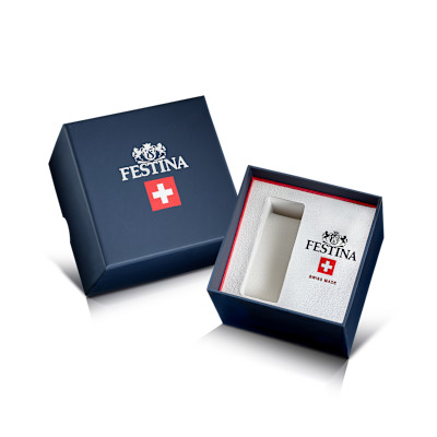 Festina Swiss - Herenhorloge in staal met zilverkleurige wijzerplaat - F20073/1