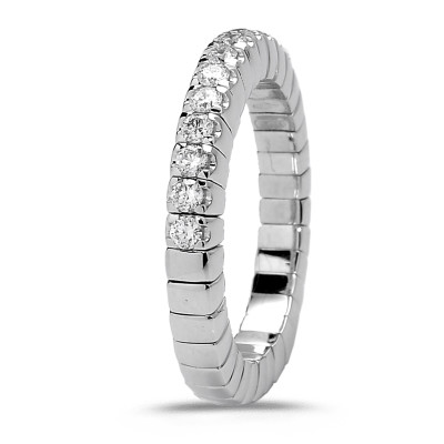 Eternity ring - trouwring - 18kt wit goud met briljant - 189435 - maat 53 tot 62