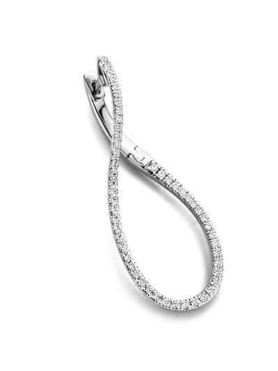 Creolen in 18kt wit goud met briljant - E08B0826W