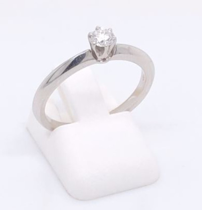 Solitair - Verlovingsring in wit goud 18kt met briljant - 350435 Solitair - Verlovingsring in wit goud 18kt met briljant - 350435
