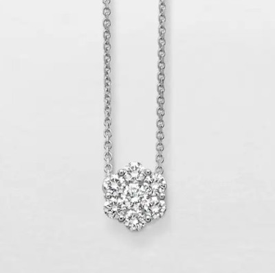 Giorgio Visconti - Halsketting met hanger in 18kt wit goud met briljant - GBX32956 Giorgio Visconti - Halsketting met hanger in 18kt wit goud met briljant - GBX32956