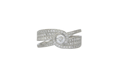 Ring in 18kt wit goud met briljant - JDMV Ring in 18kt wit goud met briljant - JDMV