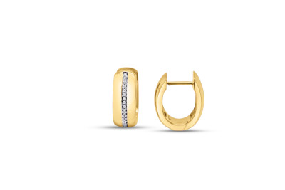 Creolen 18kt geel goud met briljant 0,07ct - 37-00423-1271 Creolen 18kt geel goud met briljant 0,07ct - 37-00423-1271