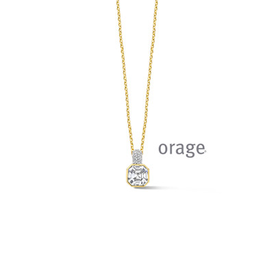 Orage - Halsketting met hanger in zilver plaqué or - BB268