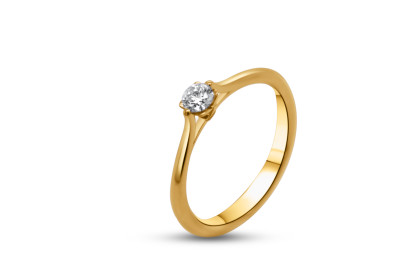 Giorgio Visconti - Solitair in 18kt geel goud met briljant - AG16361B Giorgio Visconti - Solitair in 18kt geel goud met briljant - AG16361B