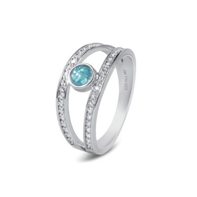 See you - Ring in zilver met zirkonium voor as - RG014 See you - Ring in zilver met zirkonium voor as - RG014