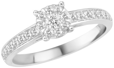 J & A - Ring in 18kt wit met briljant - JA6585 J & A - Ring in 18kt wit met briljant - JA6585
