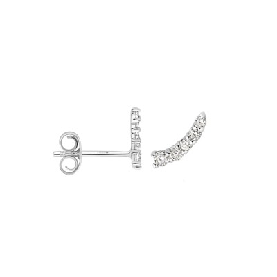 Blush - Oorknopppen in 14kt wit goud met zirkonium - 7319WZI Blush - Oorknopppen in 14kt wit goud met zirkonium - 7319WZI