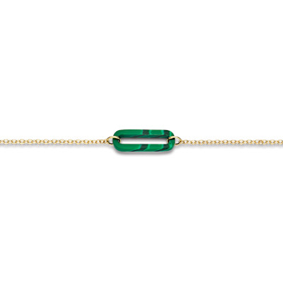 Blush - Armband in 14kt geel goud met malachiet - 2267YMA