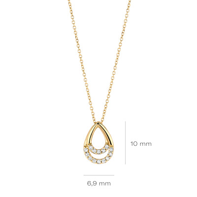 Blush - Halsketting in 14kt geel goud met zirkonium - 3195YZI