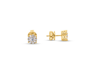 Oorstekers 18kt geel goud met briljant 0,50ct - 30-70805-1270 Oorstekers 18kt geel goud met briljant 0,50ct - 30-70805-1270