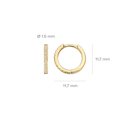 Blush - Creolen in 14kt geel goud met zirkonium - 7307YZI