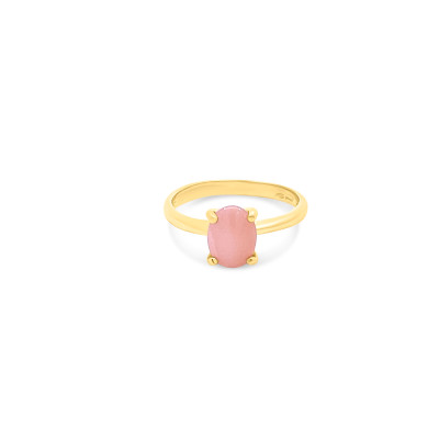 Ring in 18kt geel goud met peach maansteen - 11R11092G/8 Ring in 18kt geel goud met peach maansteen - 11R11092G/8