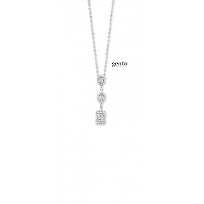 Gento - Halsketting in zilver met zirkonium - TB14