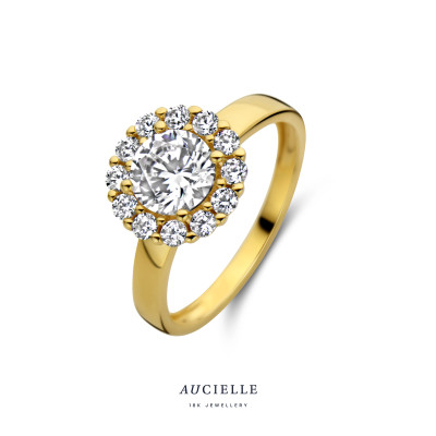 Aucielle - Ring in 18kt geel goud met zirkonium - AR0026C/56 Aucielle - Ring in 18kt geel goud met zirkonium - AR0026C/56