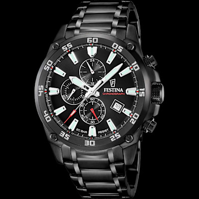 Festina - Herenhorloge in zwart staal - F20735/3