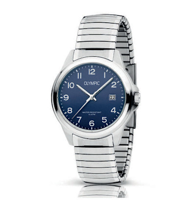 Olympic - Herenhorloge in staal met rekband - OL26HSS308