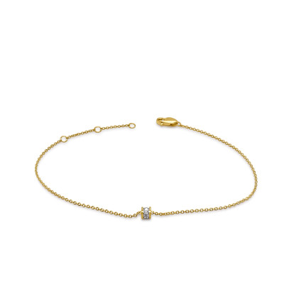 Armband 18kt geel goud met briljant - 10A0050B Armband 18kt geel goud met briljant - 10A0050B