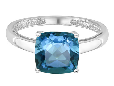 J & A - Ring in 18kt wit goud met london blue topaas - JA6980 J & A - Ring in 18kt wit goud met london blue topaas - JA6980