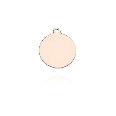 Burato gioielli - plaatje in 18kt rood goud om aan creooltje te hangen 1 stuk - CD869 Burato gioielli - plaatje in 18kt rood goud om aan creooltje te hangen 1 stuk - CD869