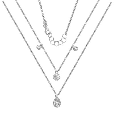 Collier 18kt wit goud met briljant - 50129 Collier 18kt wit goud met briljant - 50129