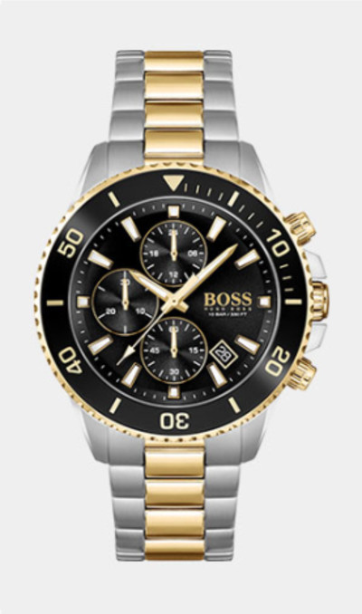 Hugo Boss - herenhorloge chrono 46mm staal bi-color - 1513908