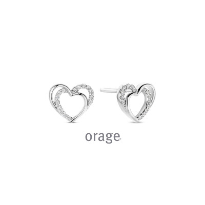 Orage - Oorknoppen in zilver met zirkonium - AW243