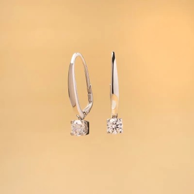 oorslingers 14kt wit goud met zirkonium