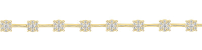 Armband in 18kt geel goud met briljant - B03096 Armband in 18kt geel goud met briljant - B03096