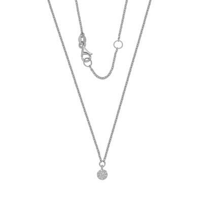 Halsketting 18kt wit goud met briljant - 50134 Halsketting 18kt wit goud met briljant - 50134