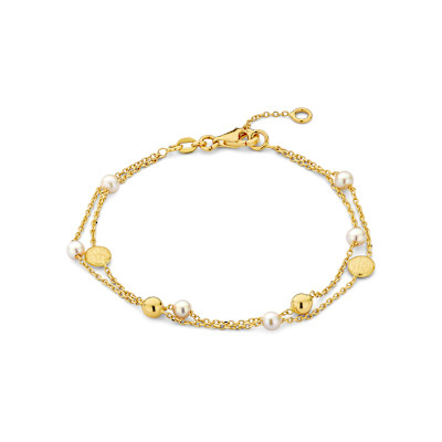 Femme Adoree - Armband in 18kt geel goud met parels - F06A0665