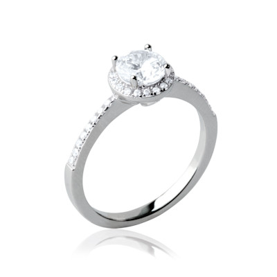 Ring in zilver met zirkonium - 1213710/60 Ring in zilver met zirkonium - 1213710/60