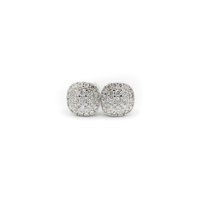 Oorstekers 18kt wit goud met briljant - 10O0144W Oorstekers 18kt wit goud met briljant - 10O0144W