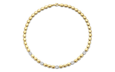 Collier in 18kt geel goud met briljant - E02C0220B Collier in 18kt geel goud met briljant - E02C0220B