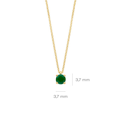 Blush - Halsketting in 14kt met smaragd - 3200YEM