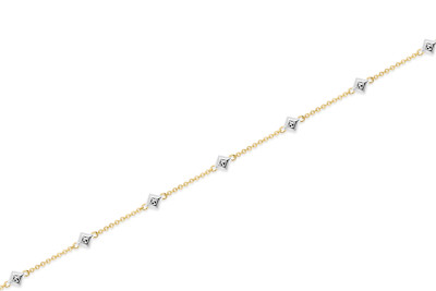 Armband 18kt goud bi-color met briljant - 90-00385-1272