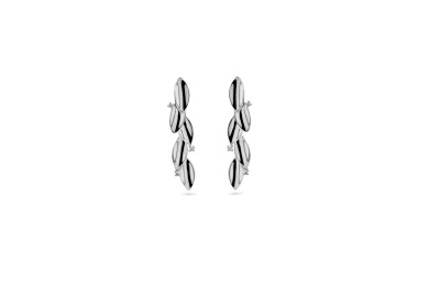 Oorslingers 18kt wit goud met briljant - 30-71012-1275 Oorslingers 18kt wit goud met briljant - 30-71012-1275
