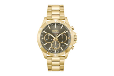 Hugo Boss - herenhorloge chrono bronze wijzerplaat - plaque gele band/kast - 1514059 Hugo Boss - herenhorloge chrono bronze wijzerplaat - plaque gele band/kast - 1514059