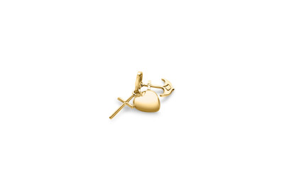 Hanger 18kt geel goud - geloof-hoop & liefde Hanger 18kt geel goud - geloof-hoop & liefde
