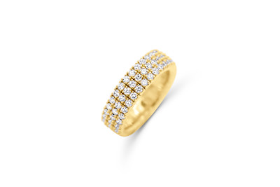 Giorgio Visconti - trouwring - 18kt geel goud met briljant - AG17364C - maat 55/57