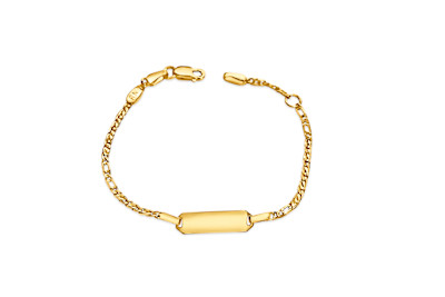 Babynaamplaatje - 9kt geel goud Babynaamplaatje - 9kt geel goud